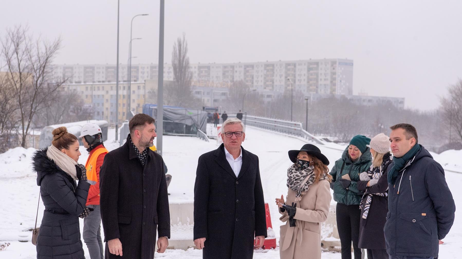 Galeria zdjęć z wizyty prezydenta Jaśkowiaka na wiadukcie przy ul. Kurlandzkiej