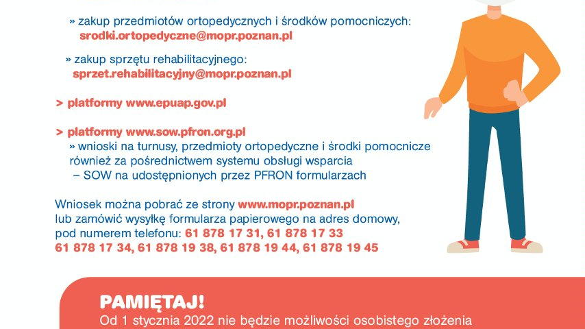 Plakat z informacjami na temat dofinansowania.