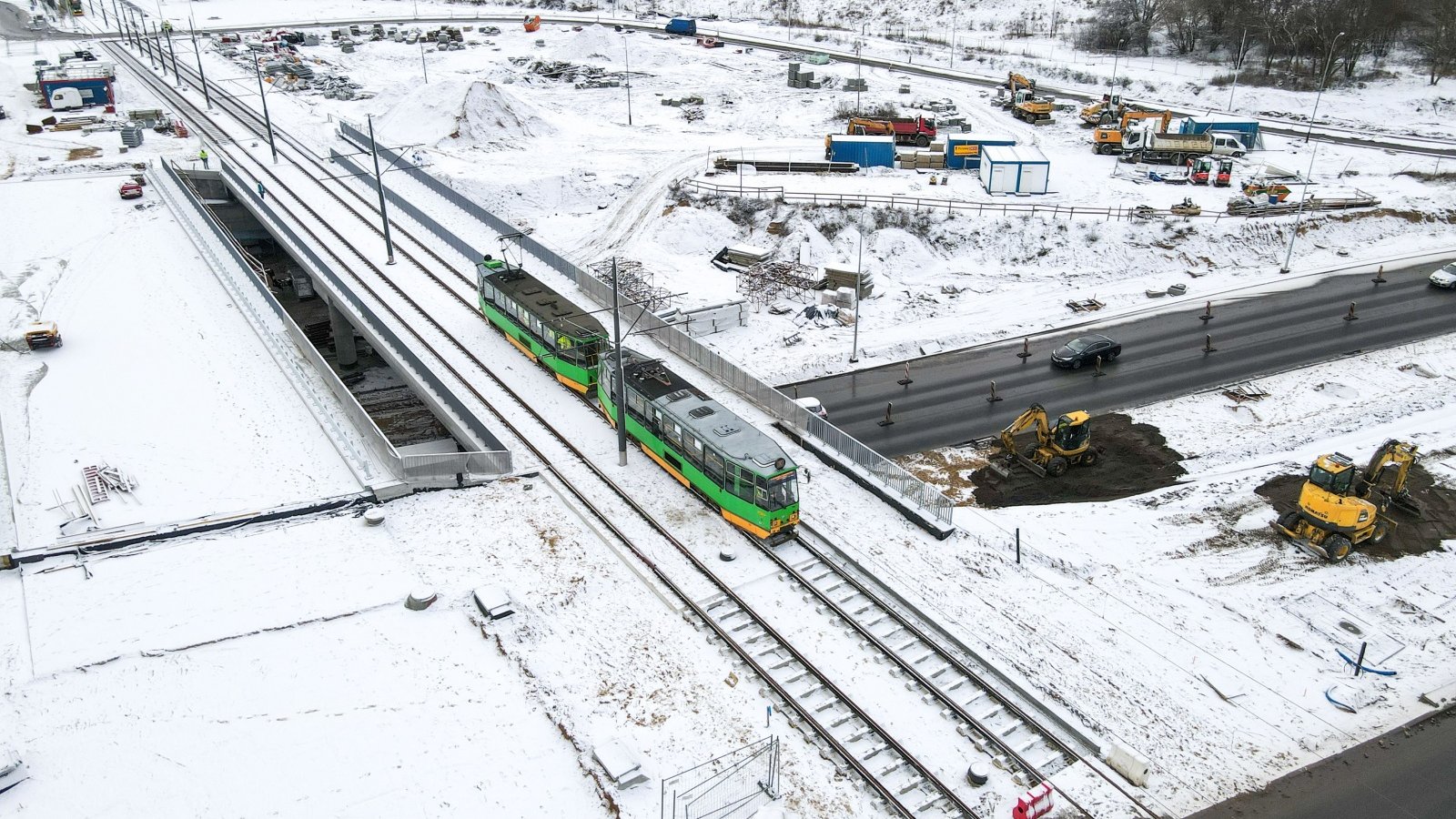 Galeria zdjęć z testów na trasie tramwajowej na Naramowice