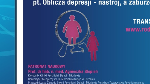 Grafika: granatowe tło, na nim informacje o warsztatach