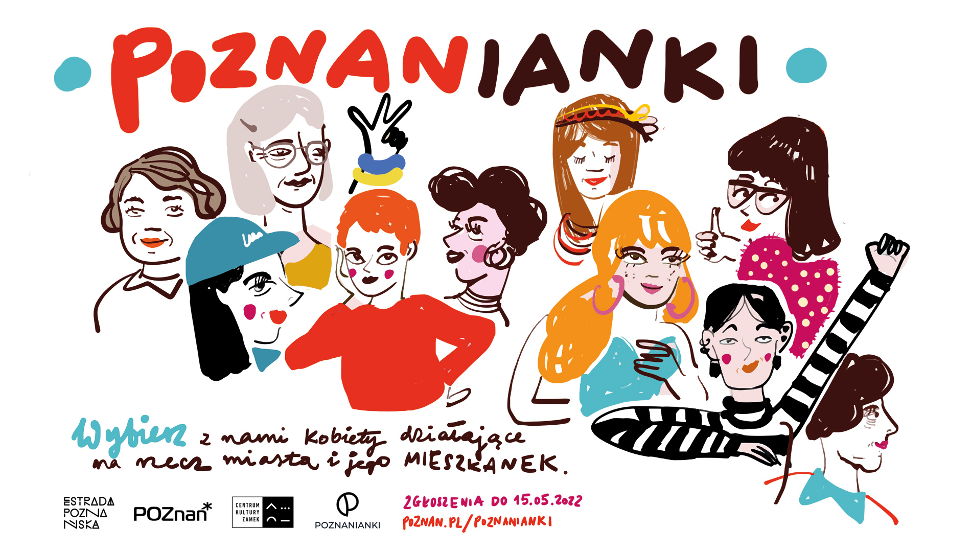 Grafika przedstawiająca kobiety w różnym wieku, nad nimi napis: poznanianki - grafika artykułu