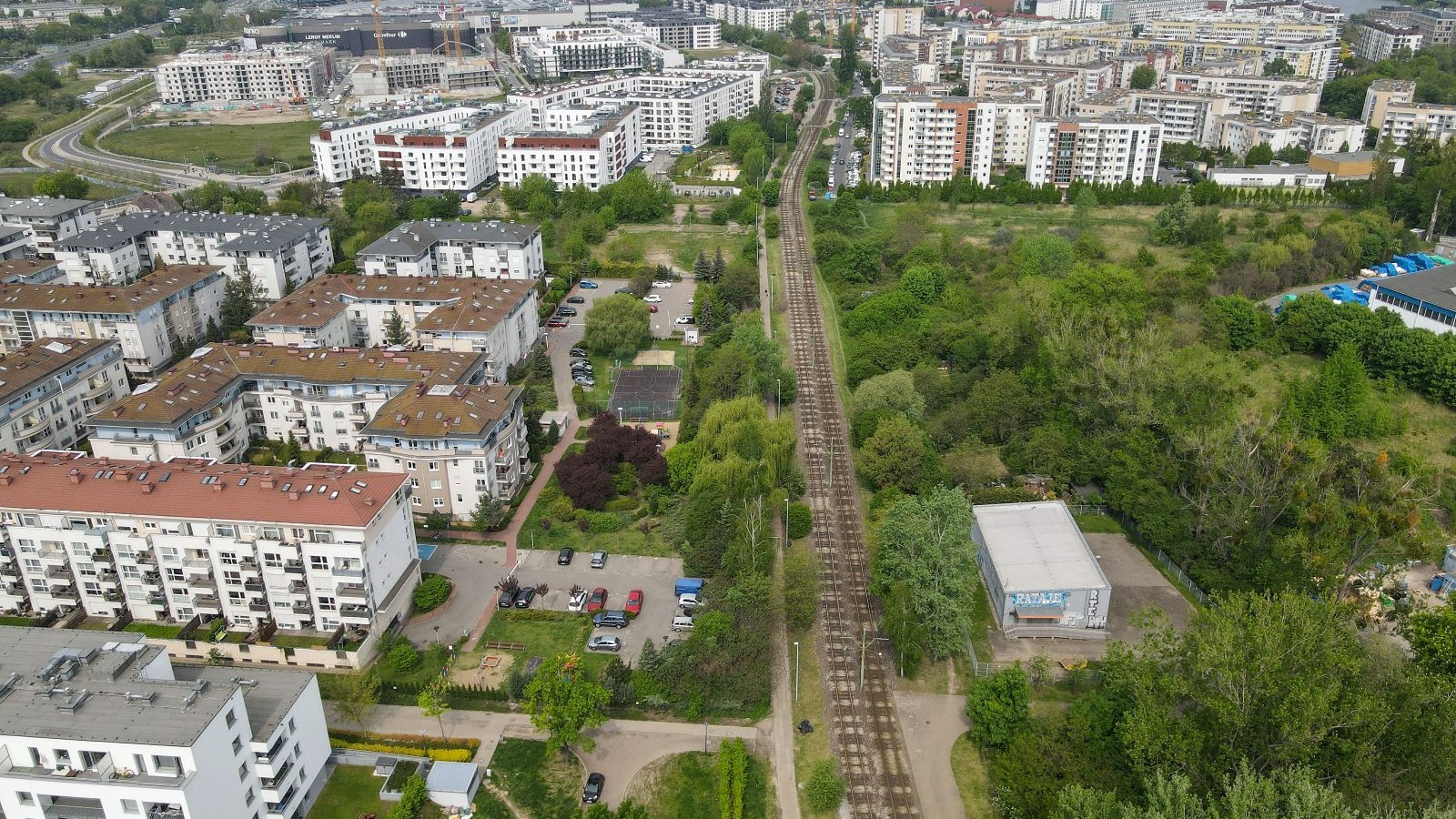 Galeria zdjęć pokazujacych tzw. trasę kórnicką z lotu ptaka