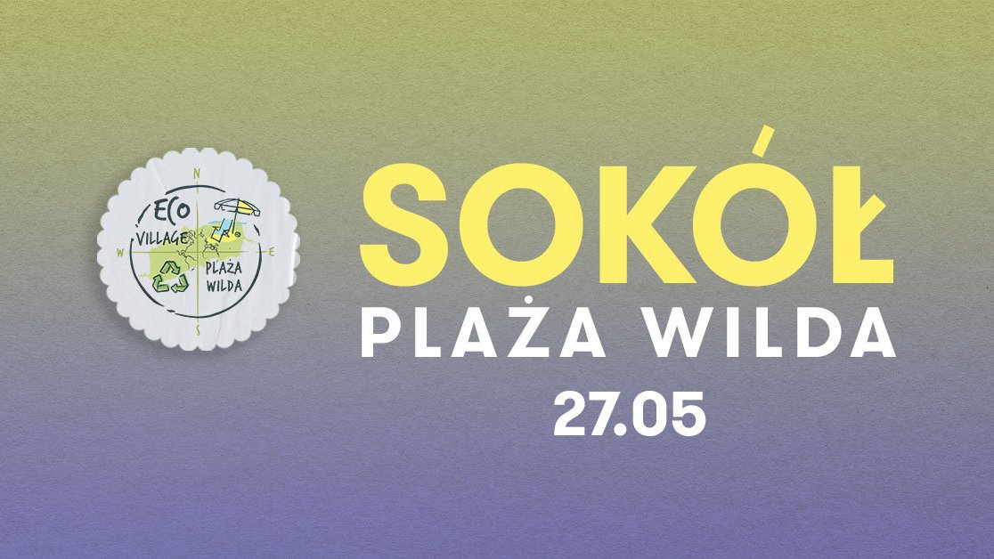 Grafika przedstawia logo plaży na Wildzie, nazwisko artysty, datę i miejsce koncertu.