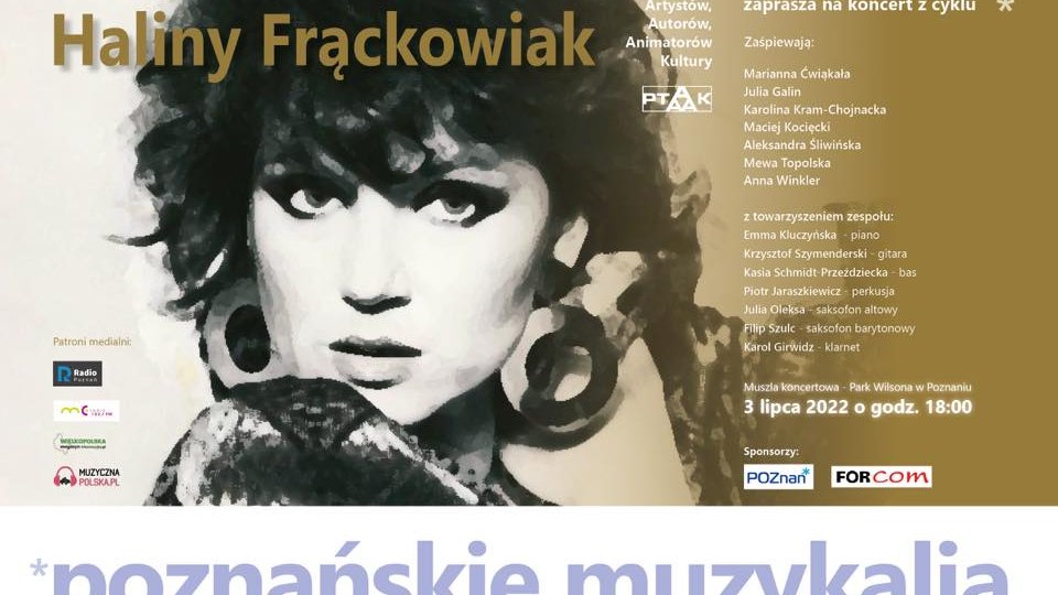 Poznańskie Muzykalia - plakat ze zdjęciem Haliny Frąckowiak