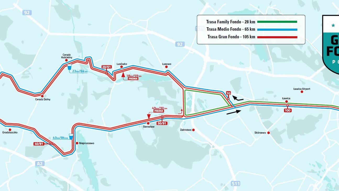 Mapa z trasą wyścigu - grafika artykułu