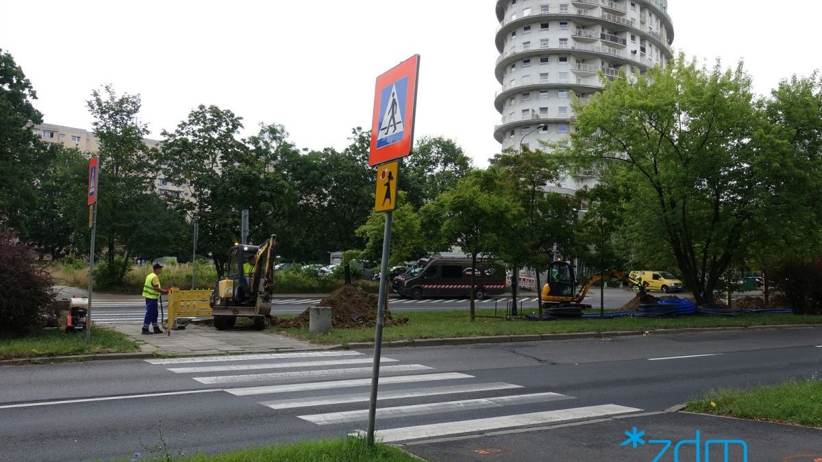 Galeria zdjęć z budowy sygnalizacji świetlnej przy ul. Chartowo