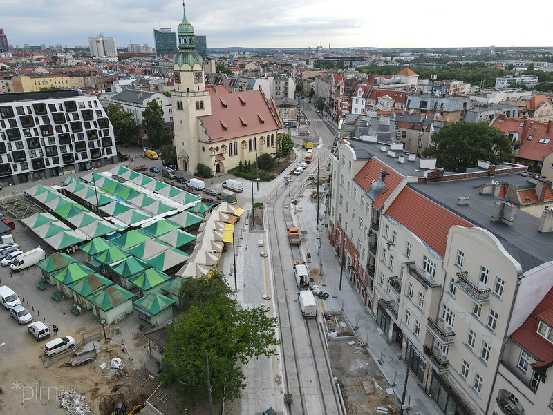 Widok na ul. 28 Czerwca 1956 r. i rynek Wildecki - grafika artykułu