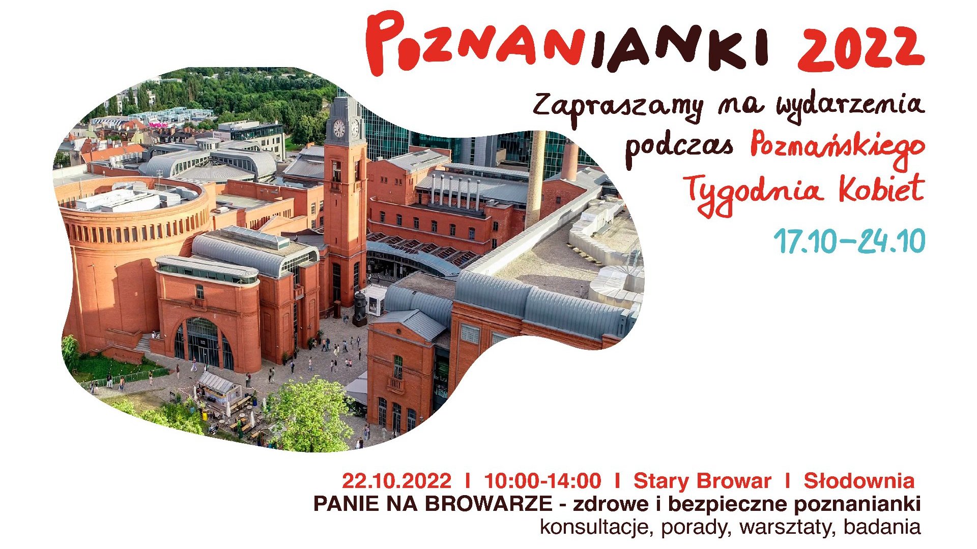 Grafika: zdjęcie Starego Browaru, obok najważniejsze informacje o wydarzeniu - grafika artykułu