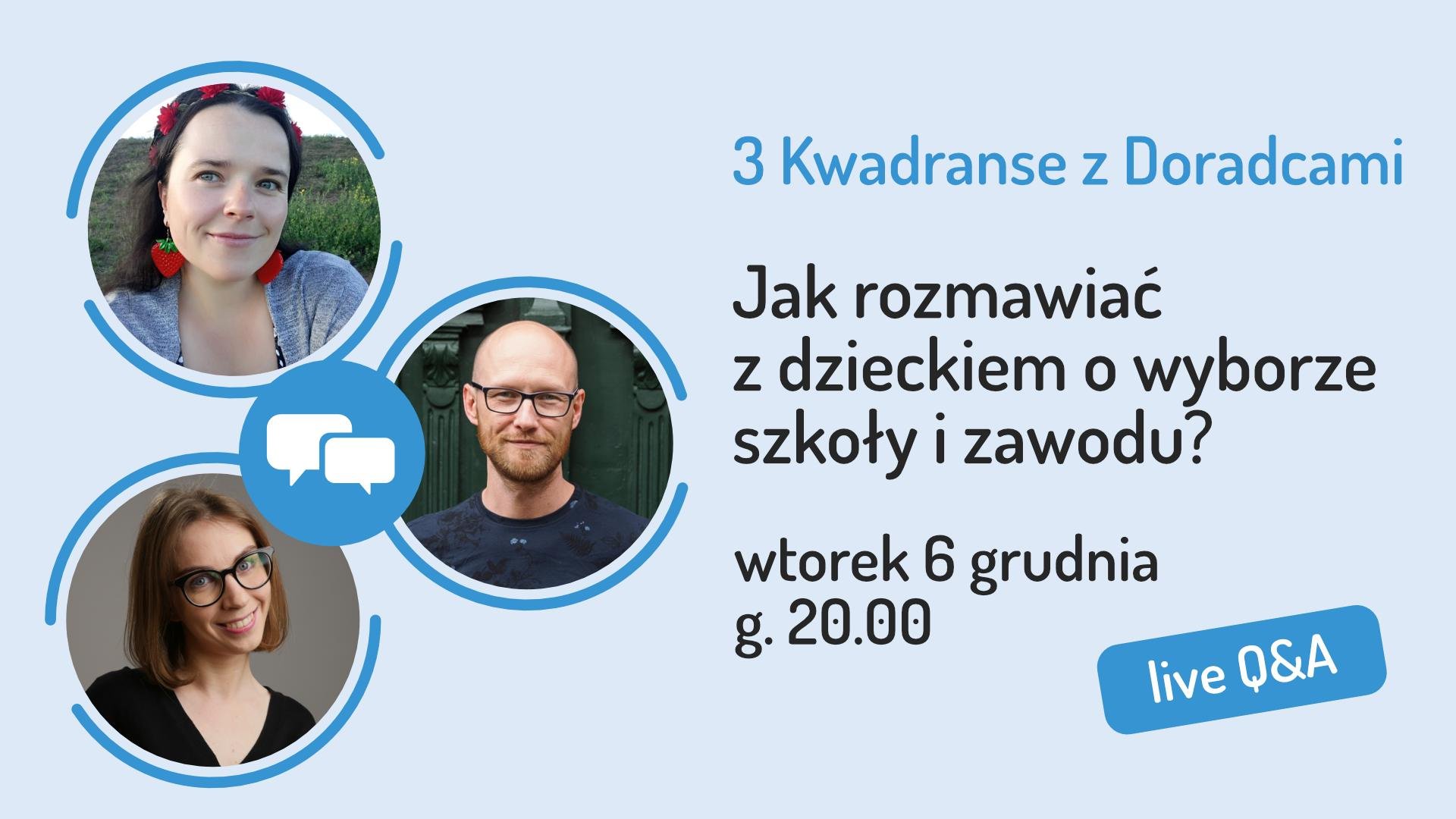 Plakat z informacjami o wydarzeniu oraz wizerunkiem prelegentów