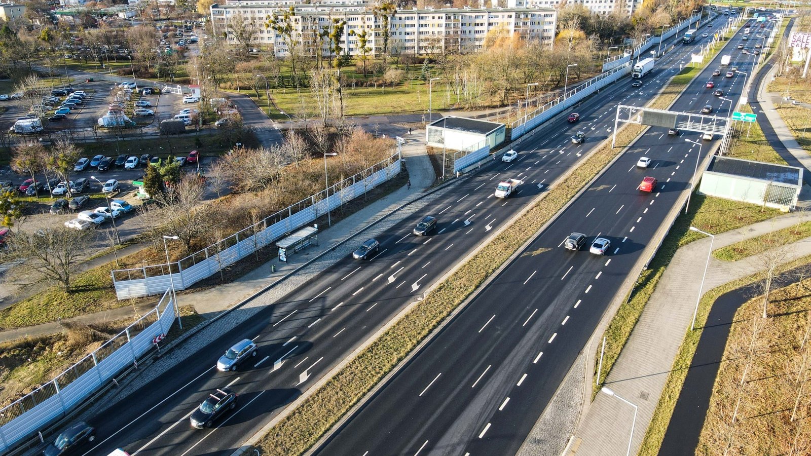 Galeria zdjęć ekranu akustycznego wzdłuż ul. Krzywoustego