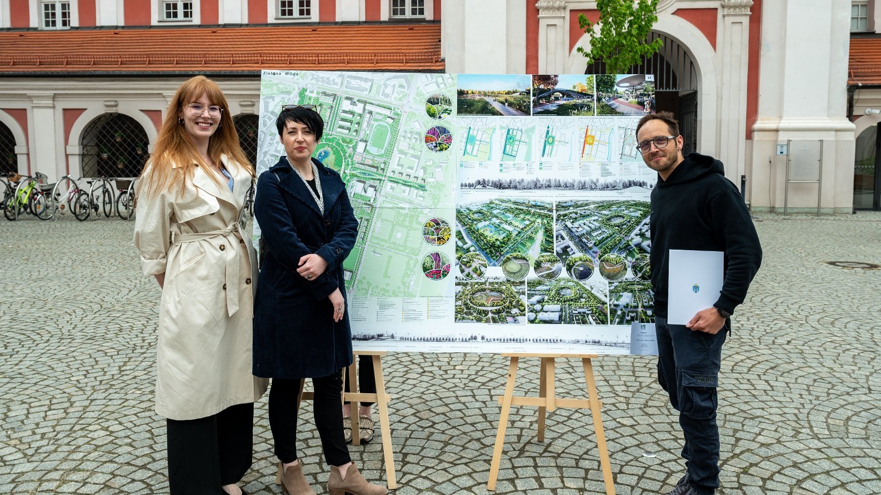 Galeria zdjęć przedstawia uroczystość ogłoszenia wyników konkursu na zagospodarowanie stadionu Szyca i terenów przyległych oraz wizualizacje nagrodzonych prac.