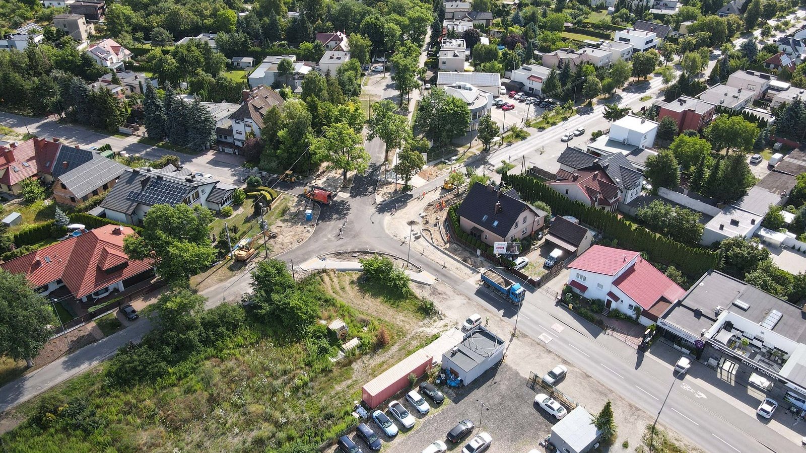 Galeria zdjęć przedstawia prace budowlane przy rondzie na Szczepankowie.