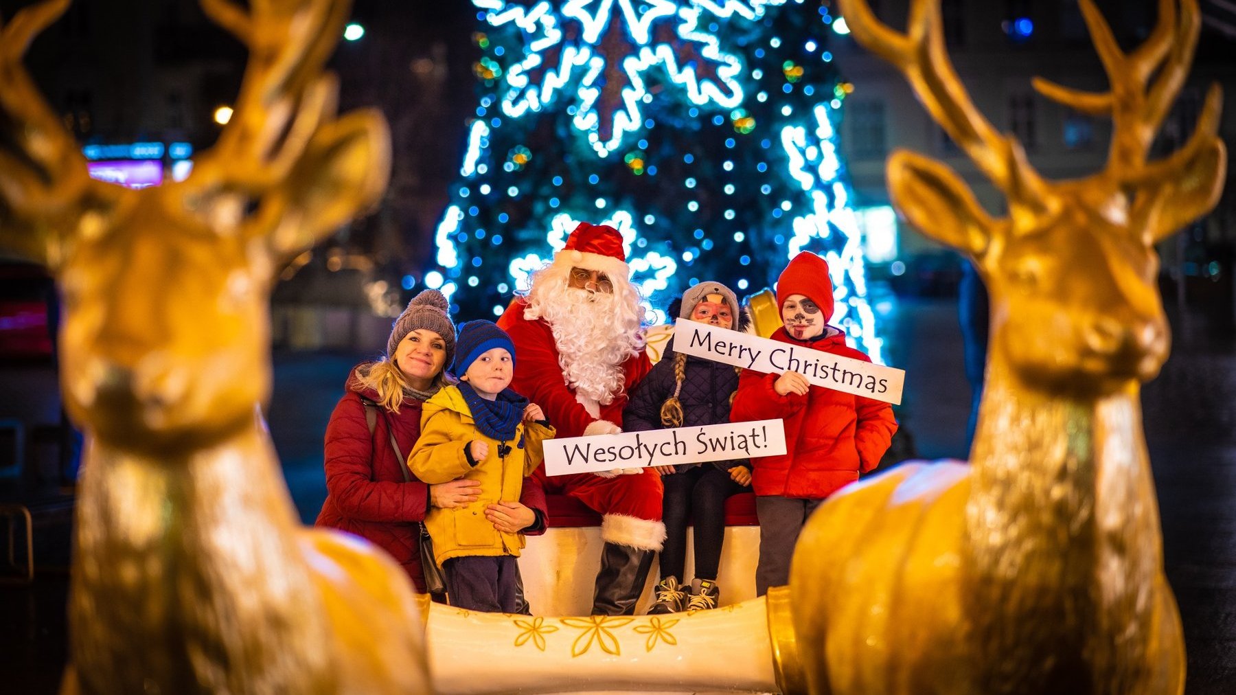 Święty Mikołaj na rynku Łazarskim w zeszłym roku