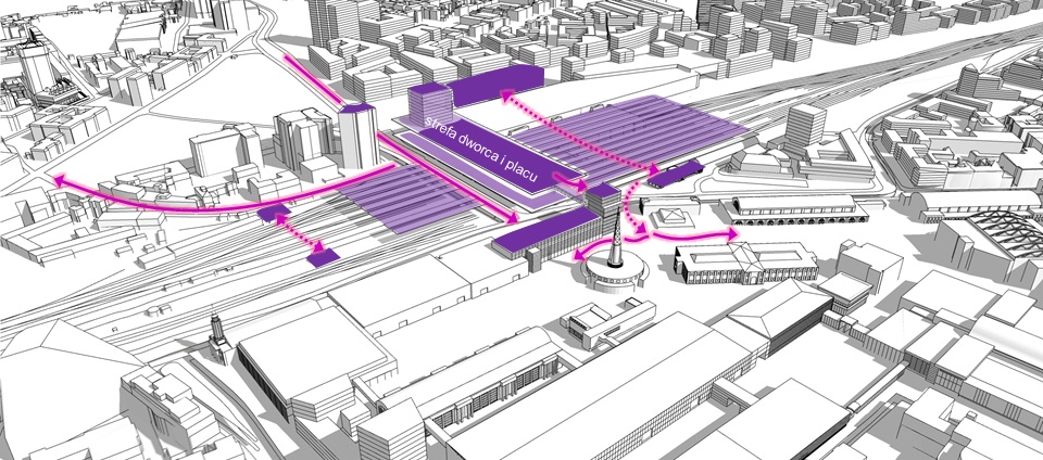 Slajd z prezentacji dotyczącej dworca kolejowego w Poznaniu - grafika artykułu