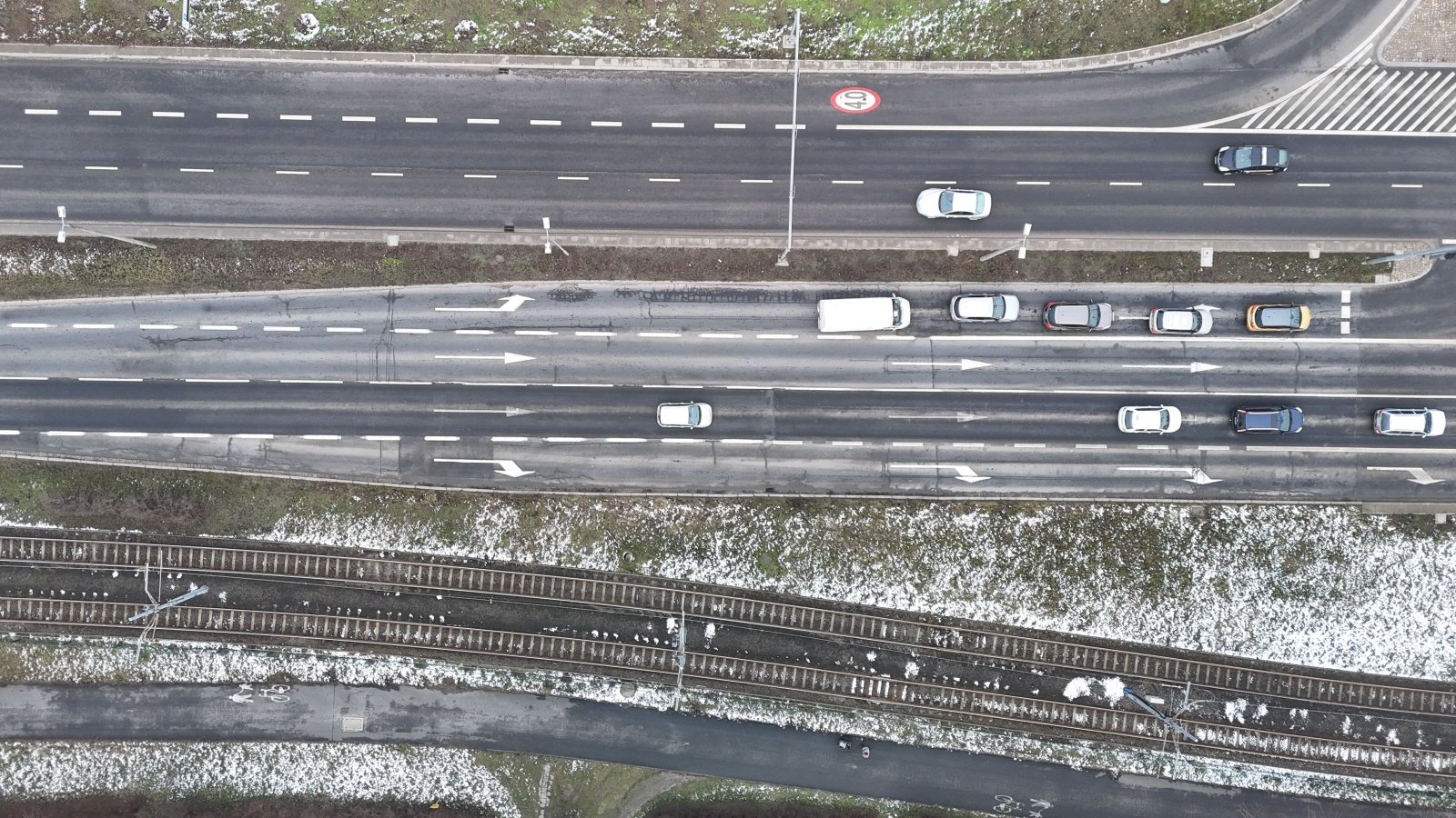 Zdjęcie ul. Warszawskiej przed skrzyżowaniem z ul. Krańcową