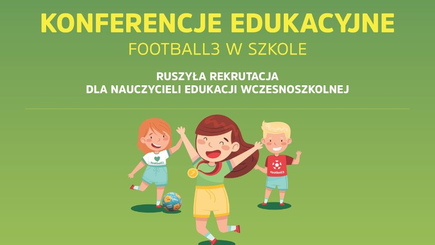 Konferencja edukacyjna football3 w szkole 2025 w Poznaniu - plakat wydarzenia