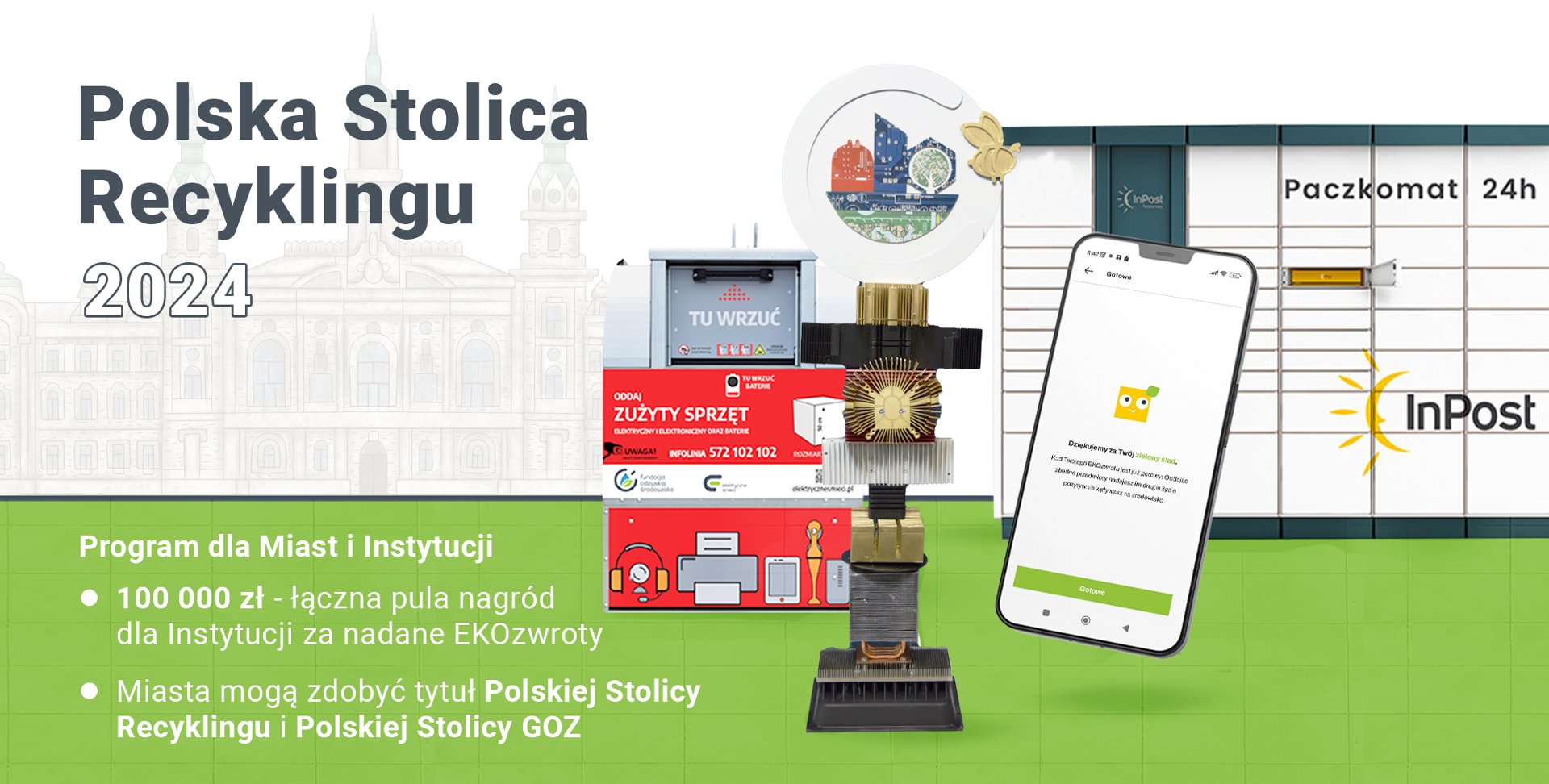 Grafika zapraszająca do udziału w konkursie Polska Stolica Recyklingu - grafika artykułu