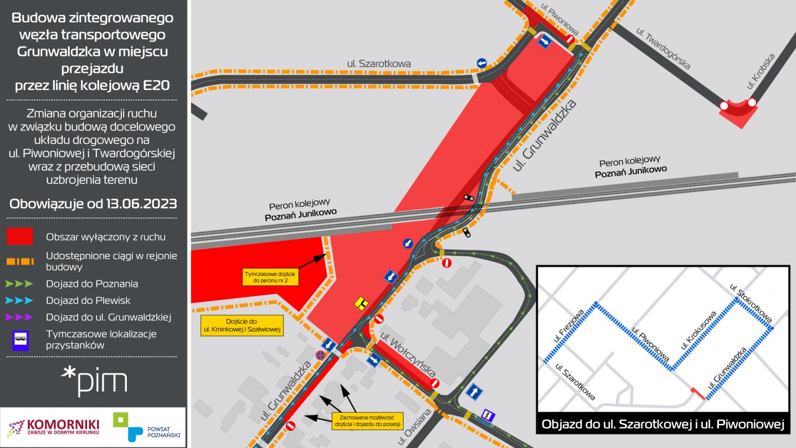 Zmiana organizacji ruchu w rejonie ul. Grunwaldzkiej i Piwoniowej - grafika artykułu