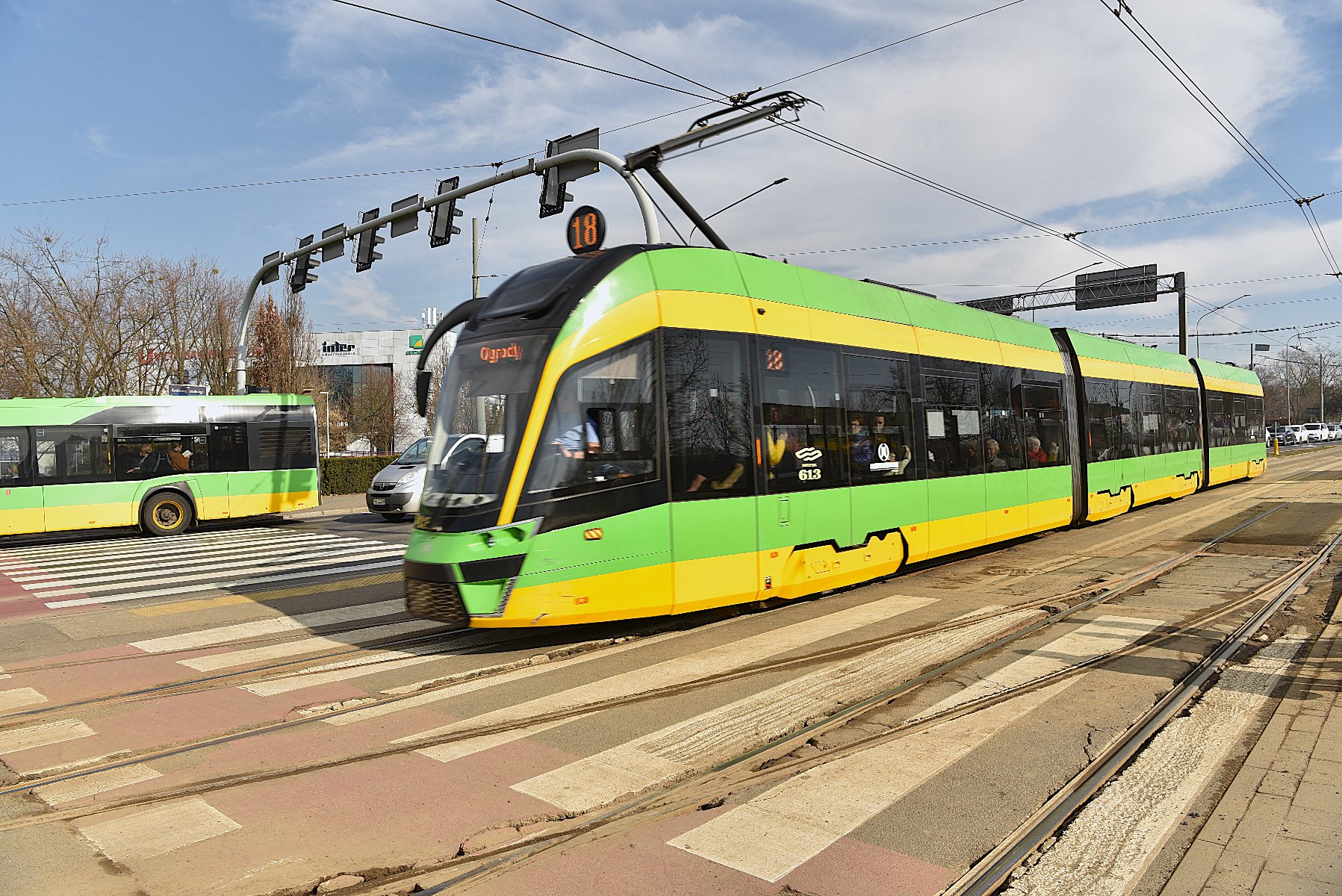 Od 5 do 31 maja w związku z remontem węzła AWF tramwaje nie będą kursowały przez most Królowej Jadwigi do ronda Rataje Tramwaj przy węźlie AWF