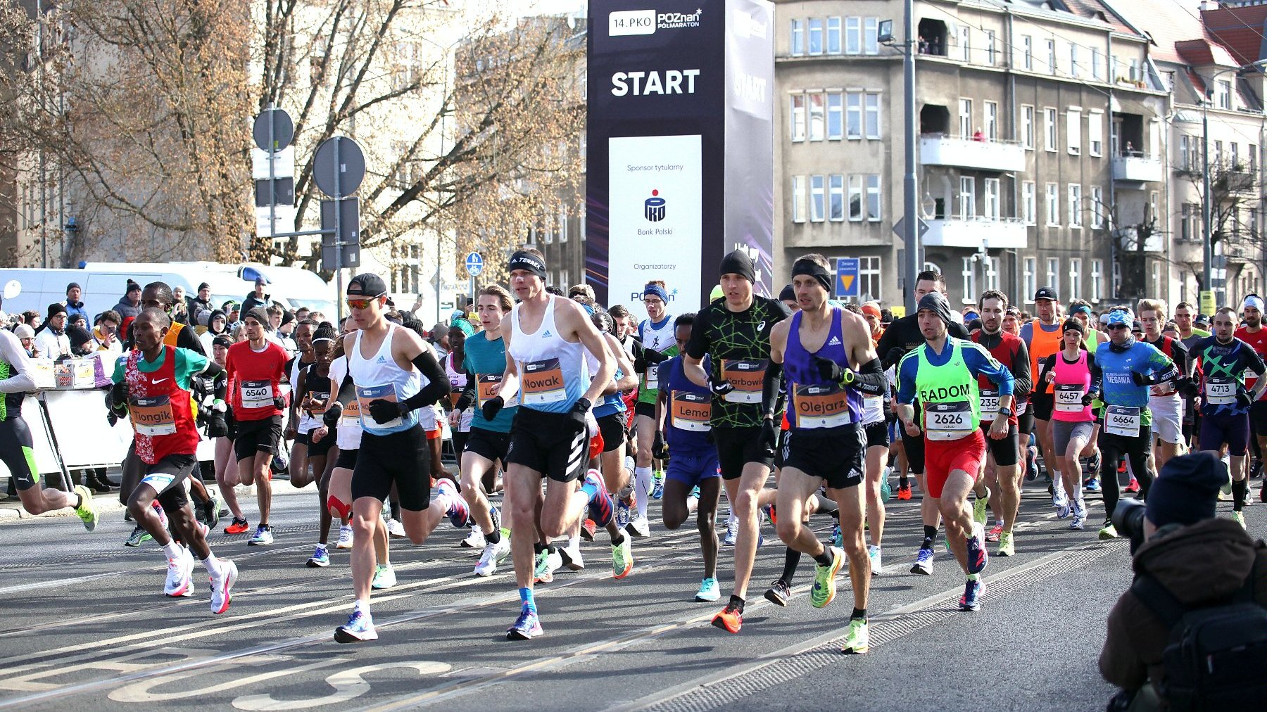 Zawodnicy startujący podczas zeszłorocznego półmaratonu