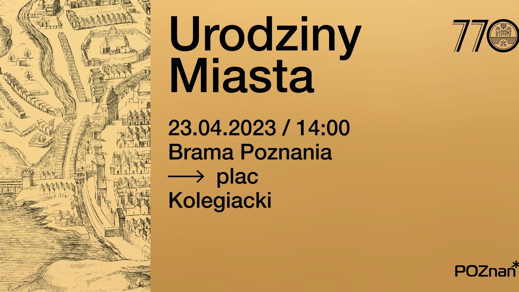 Grafika z najważniejszymi informacjami o urodzinach Miasta