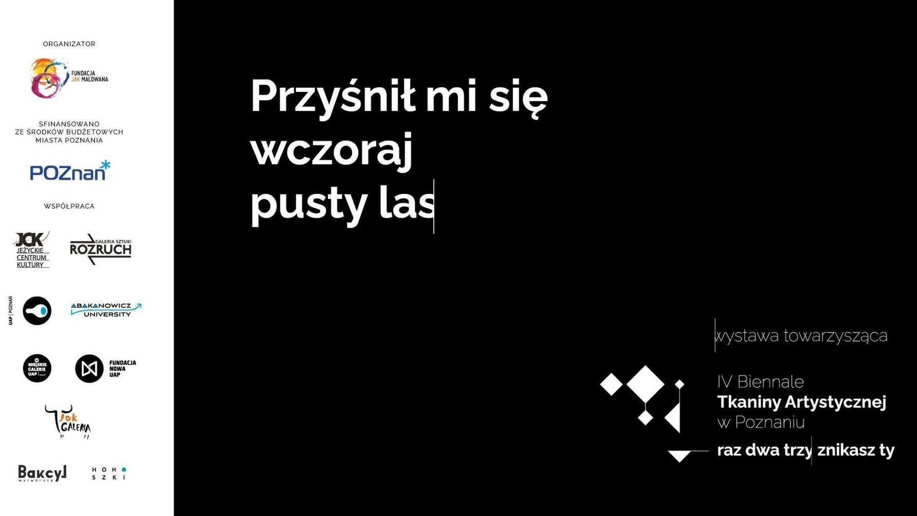 Plakat z informacjami o wydarzeniu