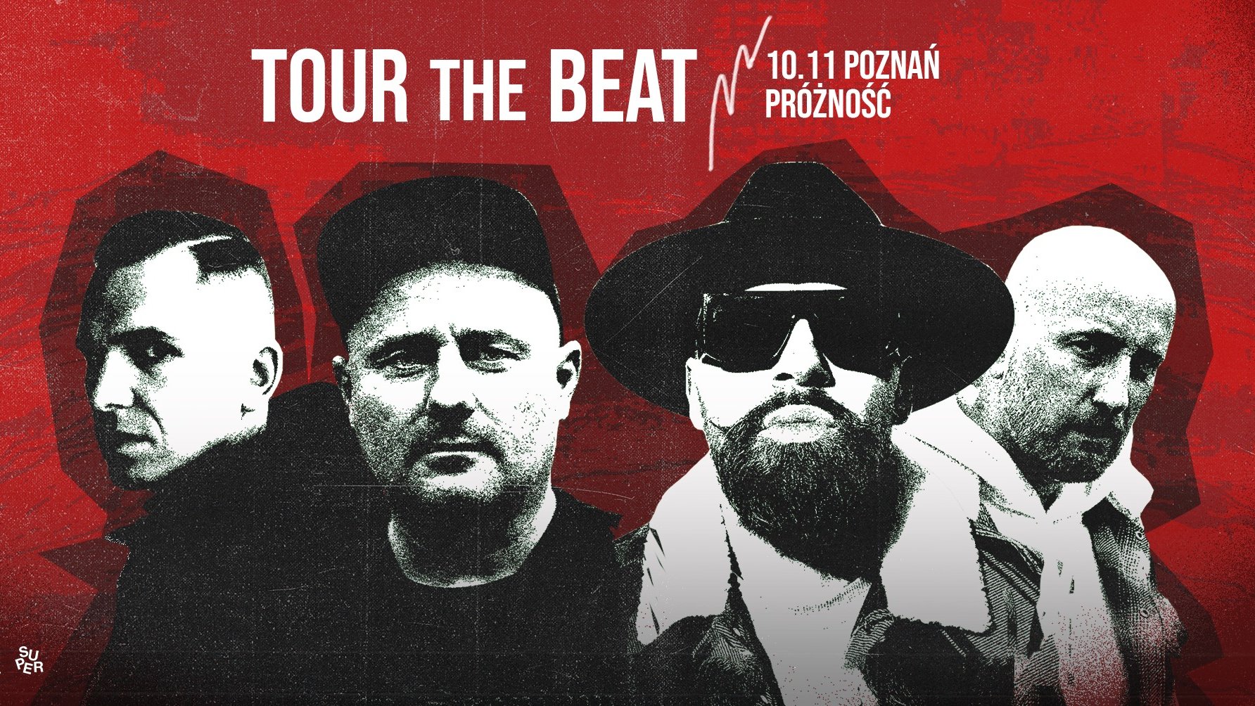 Plakat ze szczegółami dotyczącymi wydarzenia Toure the beat.