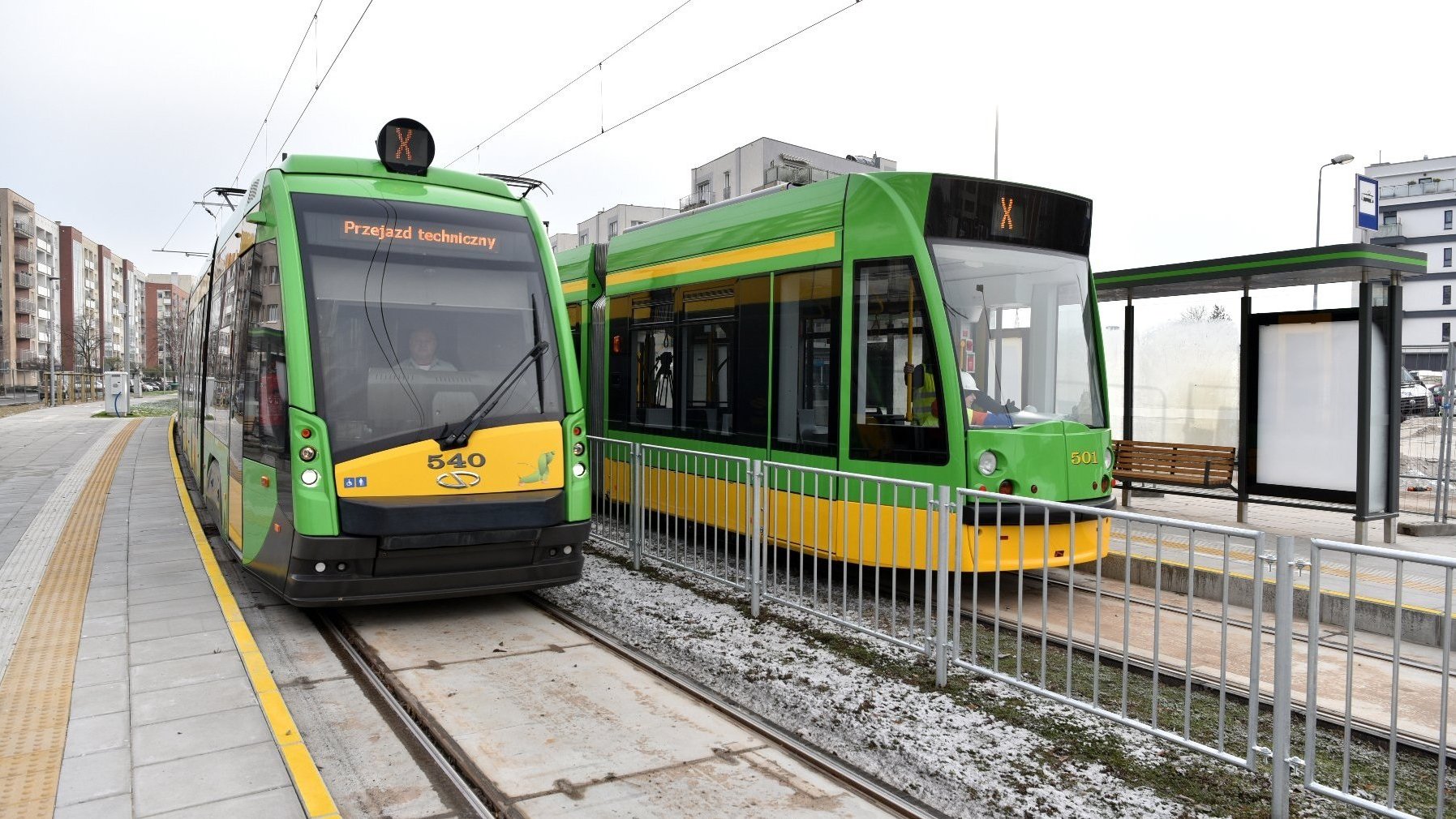 Testowe przejazdy tramwajów na trasie kórnickiej