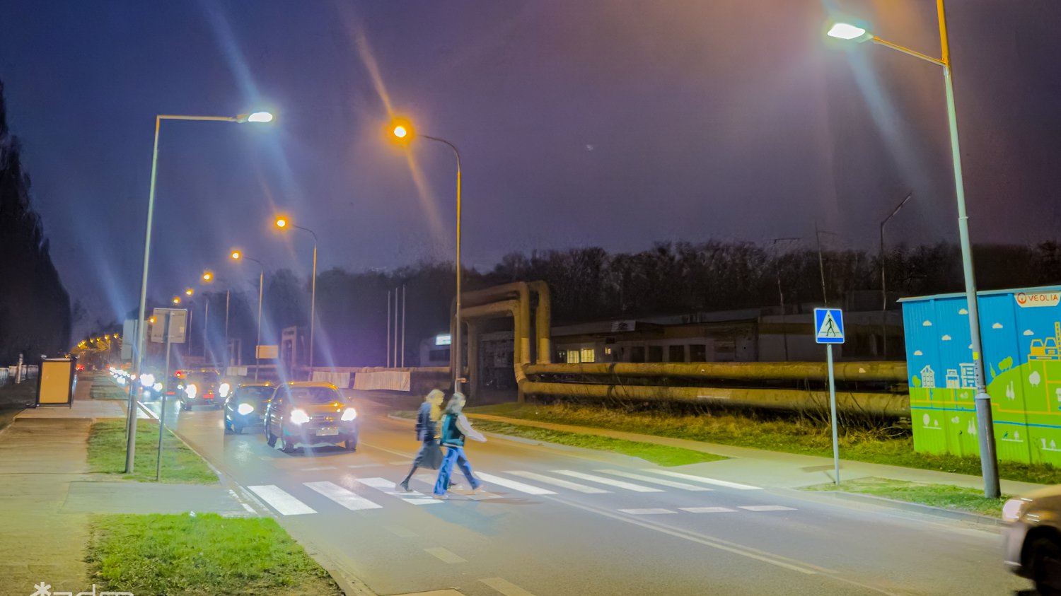 Doświetlone przejście dla pieszych przy ul. Strzeszyńskiej