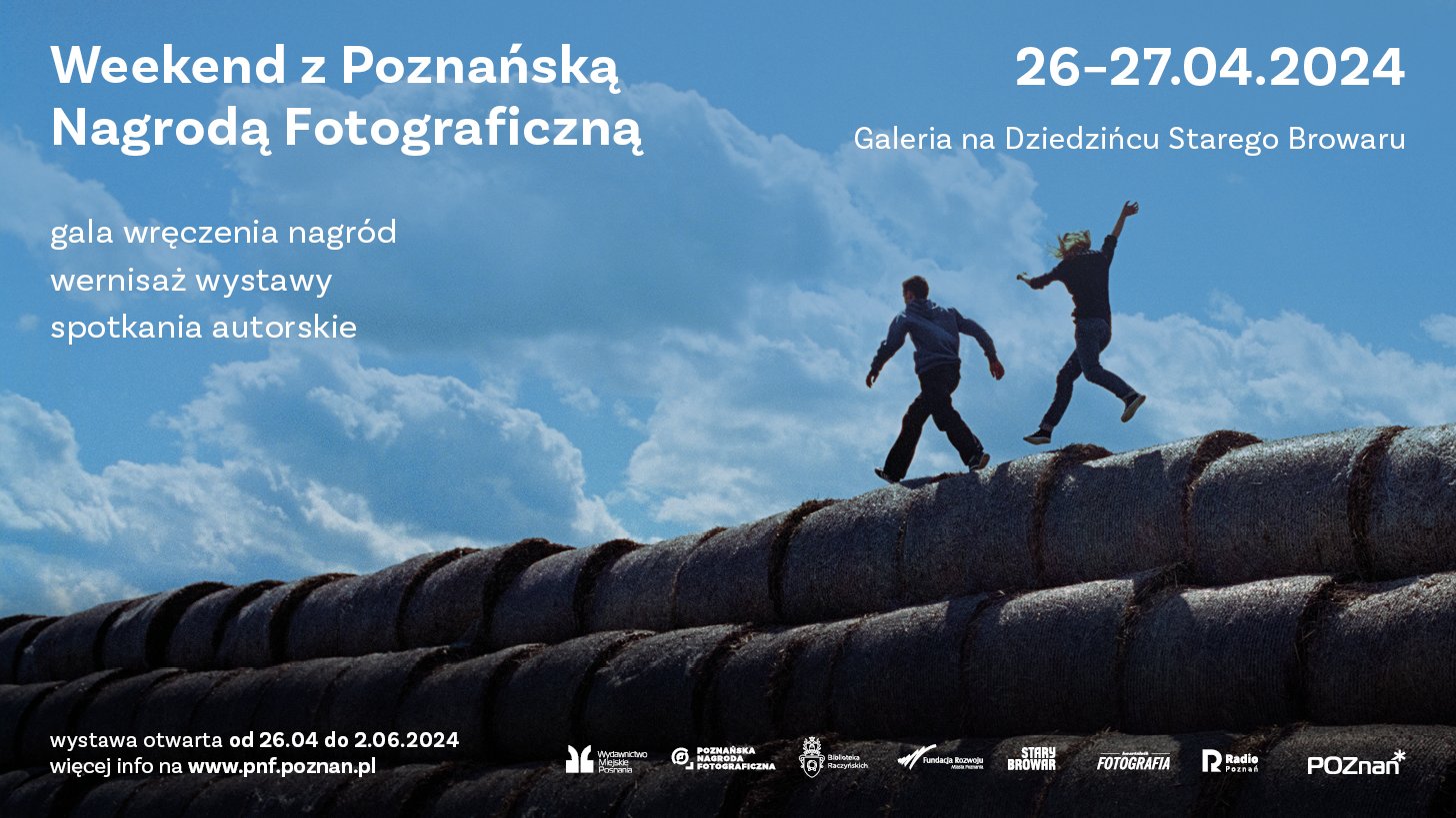 Galeria zdjęć przedsawia plakat Weekendu z Poznańską Nagrodą Fotograficzną z najważniejszymi informacjami dotyczącymi wydarzenia.