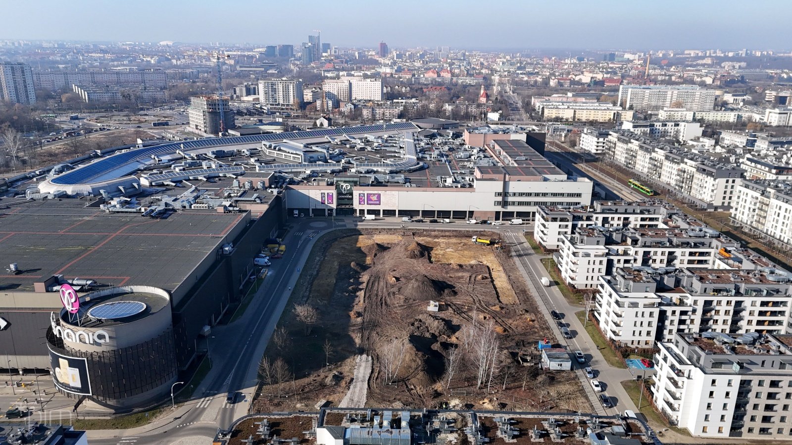 Teren na Łacinie, za galerią Posnania, gdzie powstanie zbiornik retencyjny