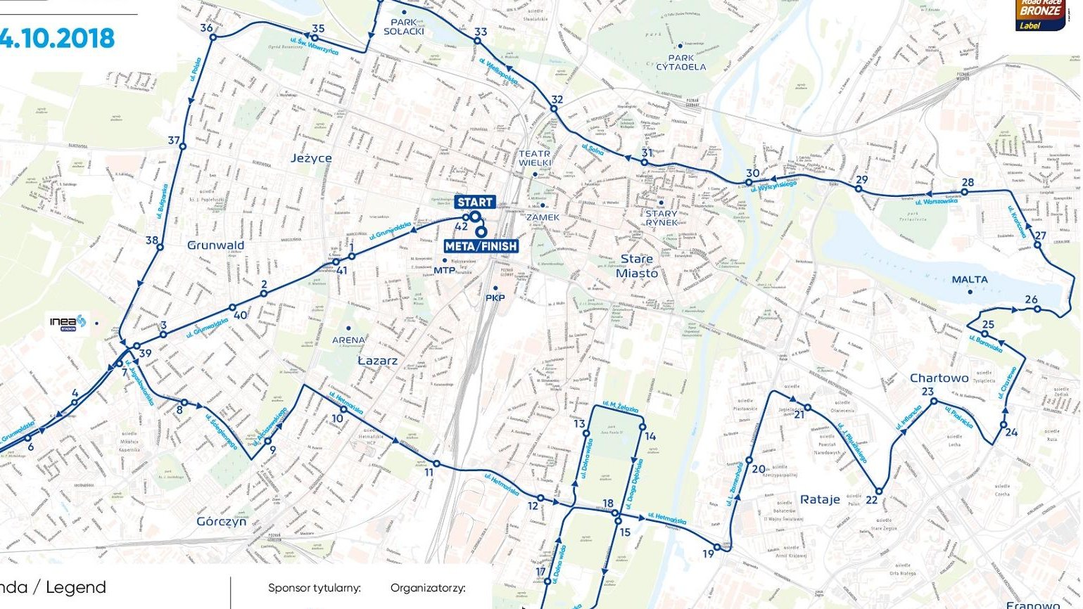 Trasa 19.PKO Poznań Maraton