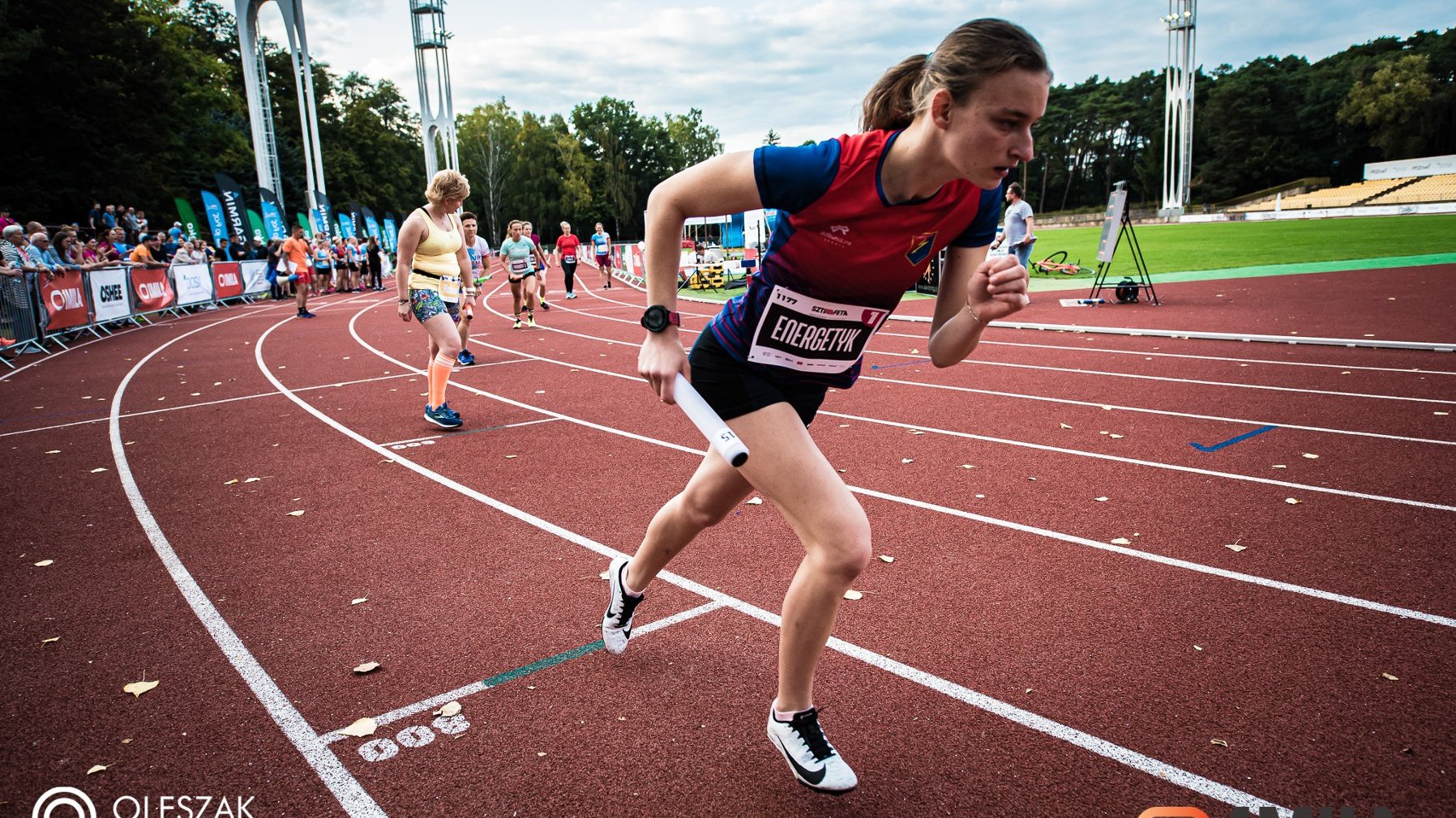 biegaczka podczas startu