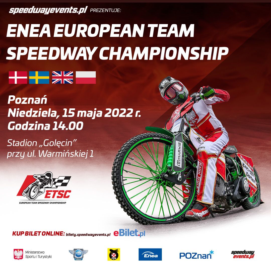 Plakat promujący Enea European Team Speedway Championship 15 maja w Poznaniu - grafika artykułu