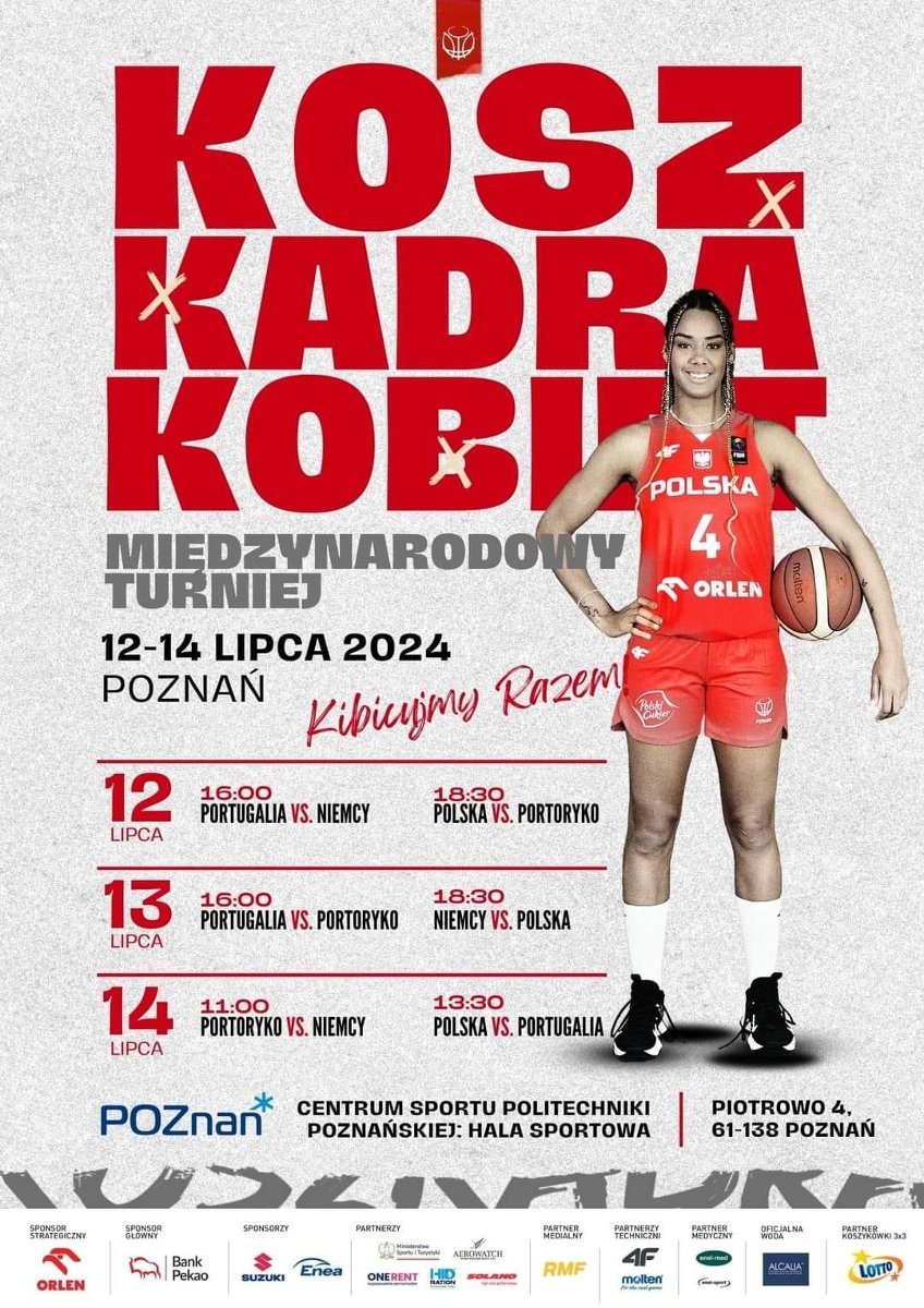 Plakat Międzynarodowego Turnieju Koszykówki Kobiet - grafika artykułu