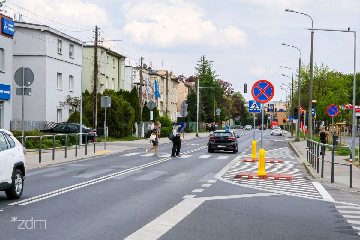 W rejonie pętli autobusowej na Górczynie zostały wprowadzone zmiany w organizacji ruchu fot. ZDM Ulica Zgoda i nowe przejście dla pieszych