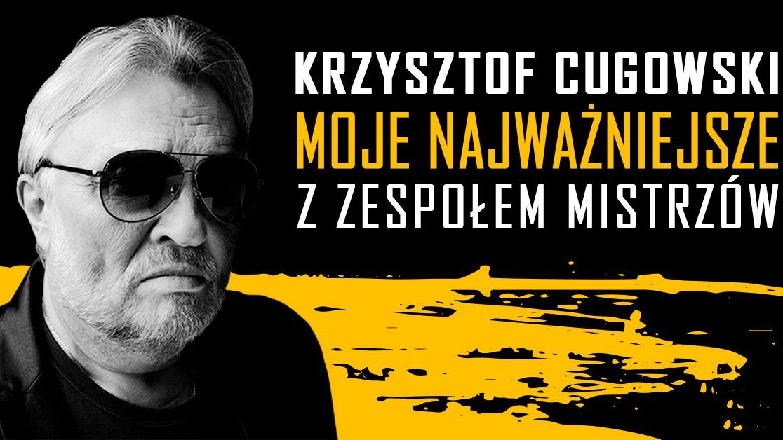 czarno-żółta grafika z wizerunkiem artysty oraz nazwiskiem artysty i nazwą wydarzenia