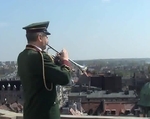 The bugle played by trumperer on the top of the Town Hall