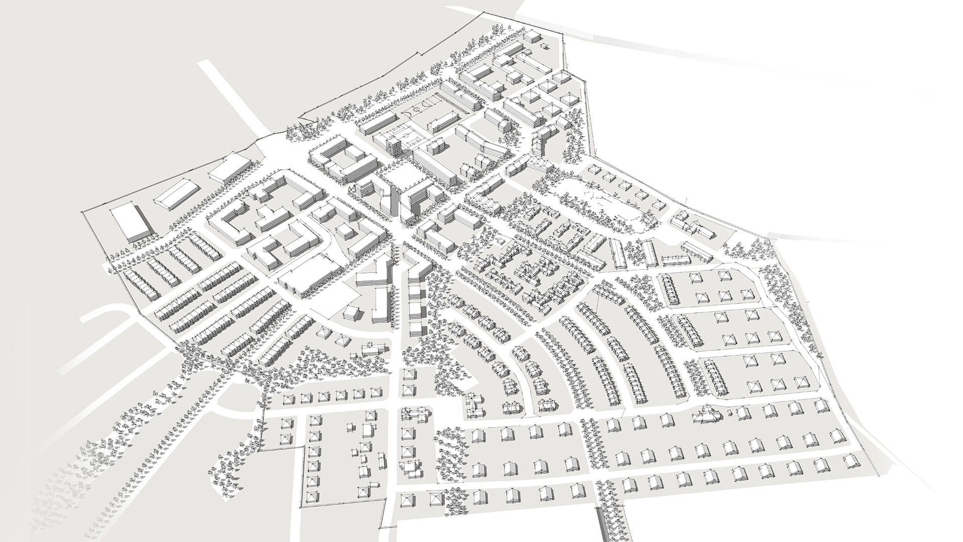 Darzybór - model 3D - propozycja zagospodarowania (etap: II konsultacje społeczne)