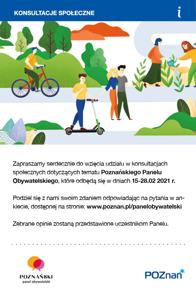 Plakat informujący o konsultacjach - grafika artykułu