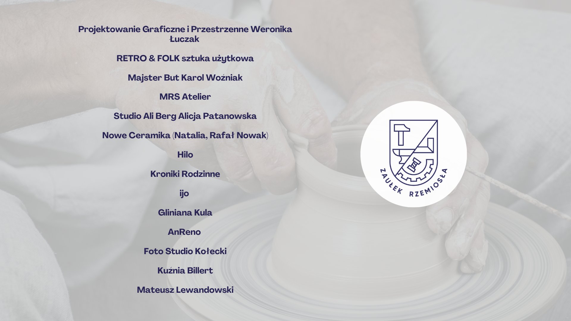 Lista uczestników Programu Zaułek Rzemiosła