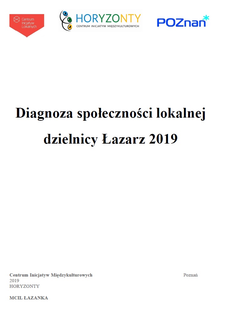 strona tytułowa diagnozy z logotypami 2019