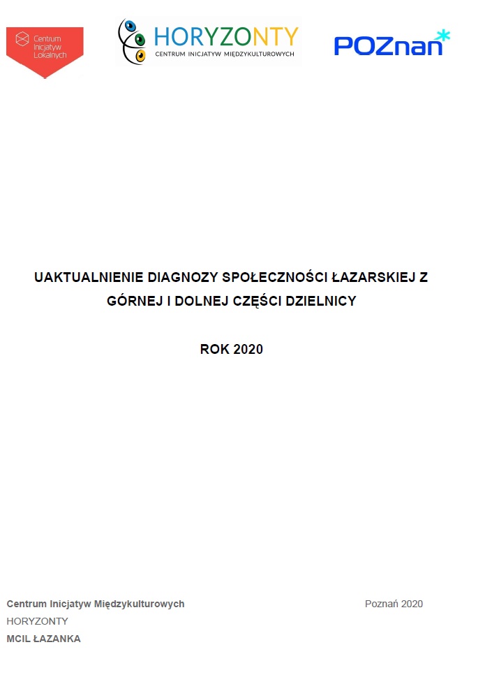 strona tytułowa diagnozy z logotypami 2020