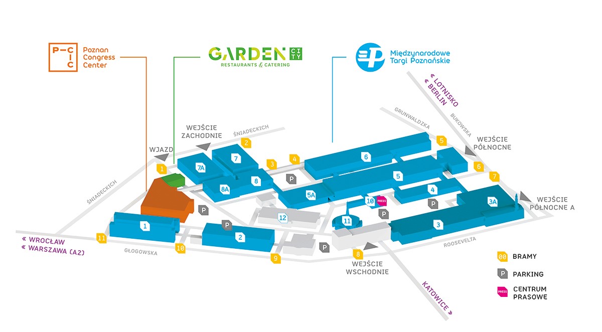 Mapa Targów i miejsca konferencji