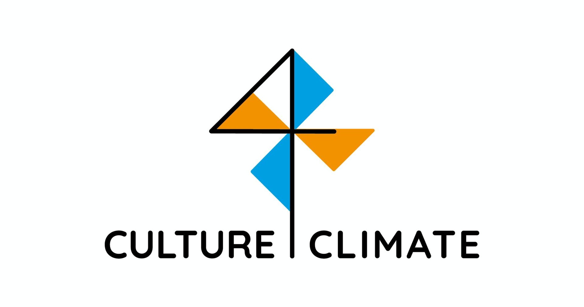 Logo festiwalu Culture4Climate, wiatrak z pomarańczowymi i niebieskimi śmigłami - grafika artykułu