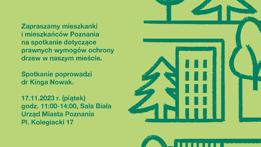 Plakat informacyjny standardy ochrony drzew
