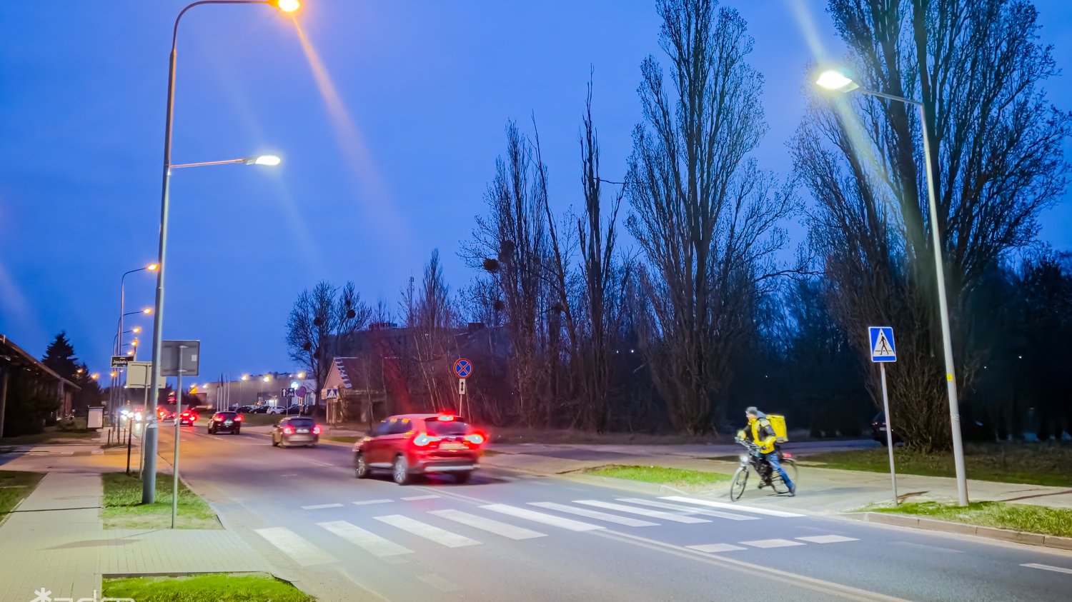 Doświetlone przejście dla pieszych przy ul. Strzeszyńskiej