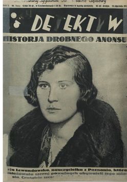 Na zdjęciu szantażystka Maria Lewandowska na okładce "Tajnego detektywa" (nr 5 z 1932 roku)